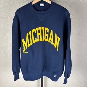 Vintage Michigan Wolverines Russell Athletic Made in USA Medium College Crewneck